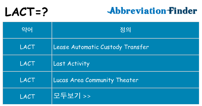 lact 대 한 무엇을 서가