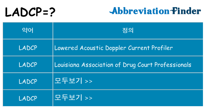 ladcp 대 한 무엇을 서가
