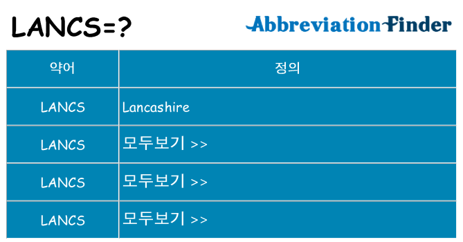 lancs 대 한 무엇을 서가