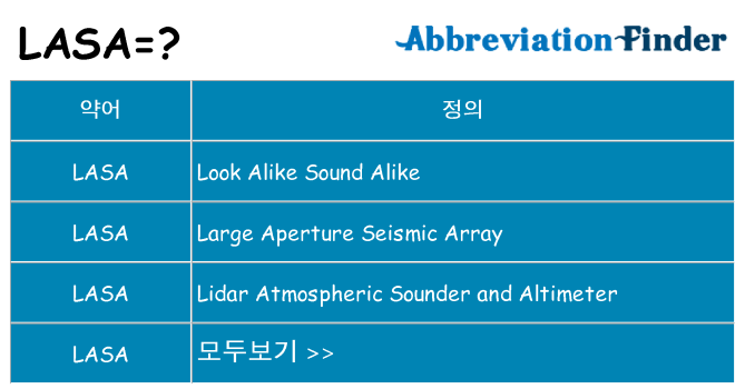 lasa 대 한 무엇을 서가
