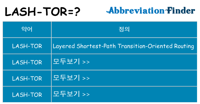lash-tor 대 한 무엇을 서가
