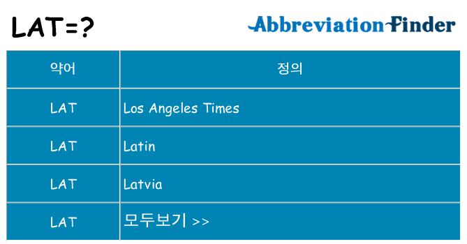 lat 대 한 무엇을 서가