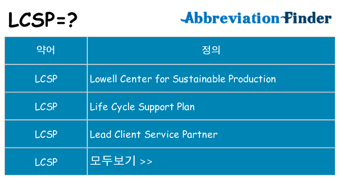 lcsp 대 한 무엇을 서가