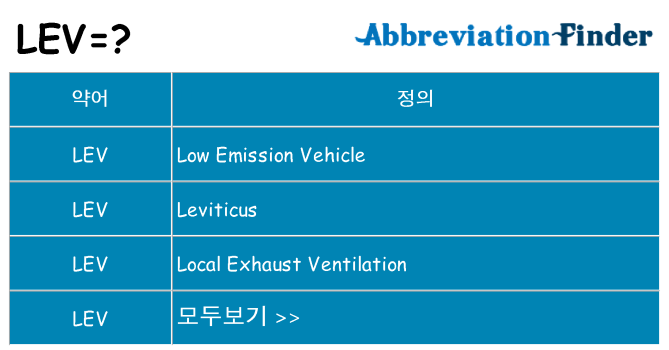 lev 대 한 무엇을 서가
