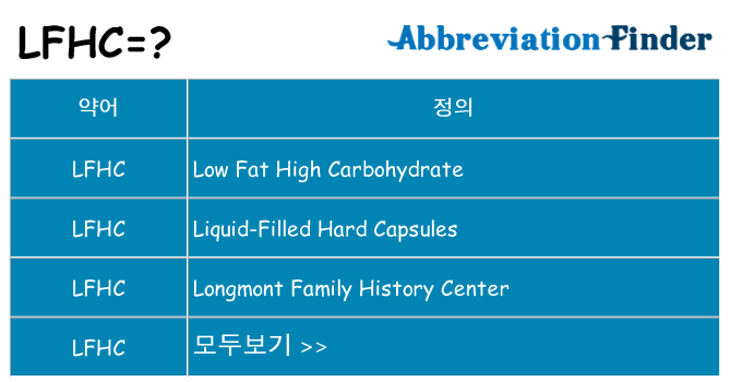 lfhc 대 한 무엇을 서가