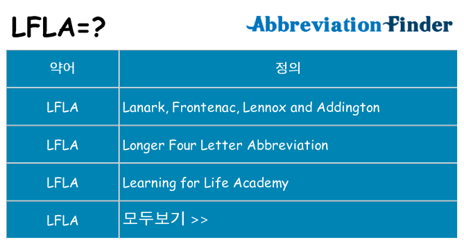 lfla 대 한 무엇을 서가