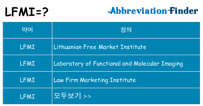 lfmi 대 한 무엇을 서가
