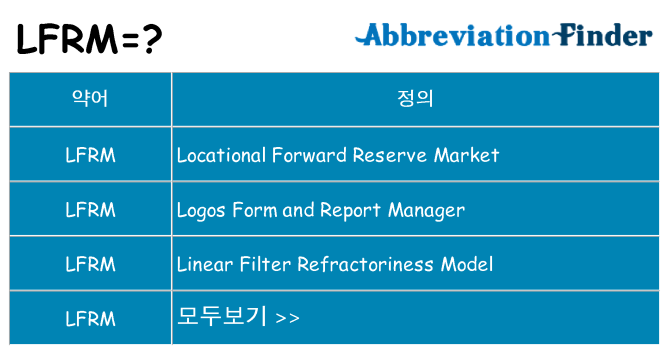 lfrm 대 한 무엇을 서가