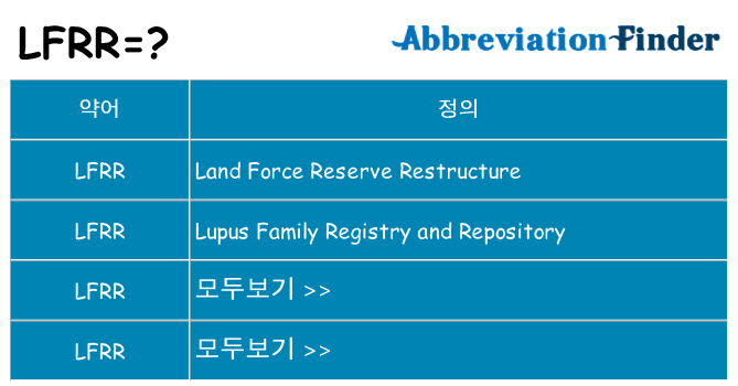 lfrr 대 한 무엇을 서가