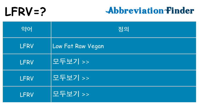 lfrv 대 한 무엇을 서가