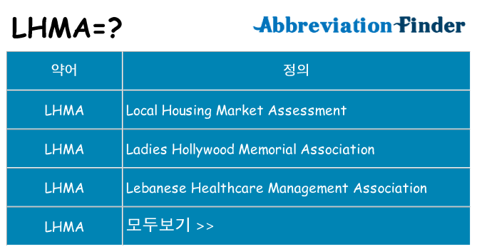 lhma 대 한 무엇을 서가