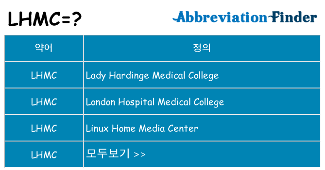 lhmc 대 한 무엇을 서가