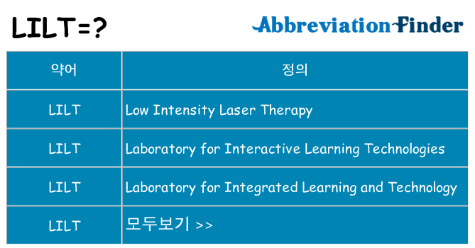 lilt 대 한 무엇을 서가