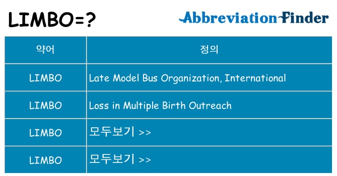 limbo 대 한 무엇을 서가
