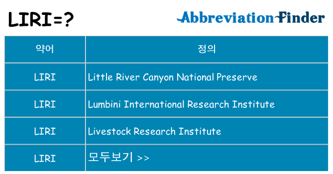 liri 대 한 무엇을 서가