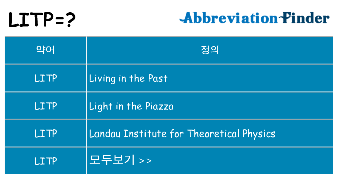 litp 대 한 무엇을 서가