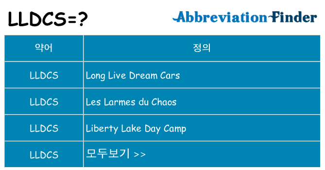 lldcs 대 한 무엇을 서가