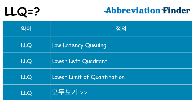 llq 대 한 무엇을 서가