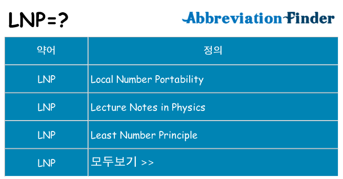 lnp 대 한 무엇을 서가