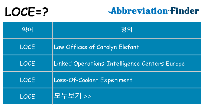 loce 대 한 무엇을 서가