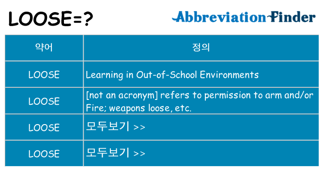 loose 대 한 무엇을 서가