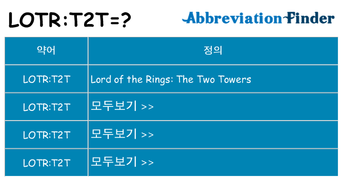 lotrt2t 대 한 무엇을 서가