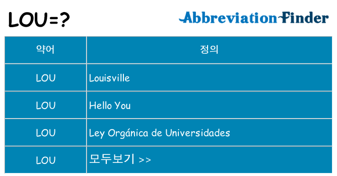 lou 대 한 무엇을 서가
