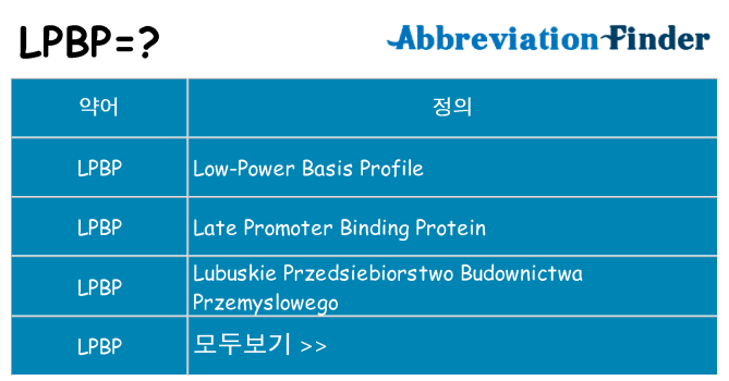 lpbp 대 한 무엇을 서가