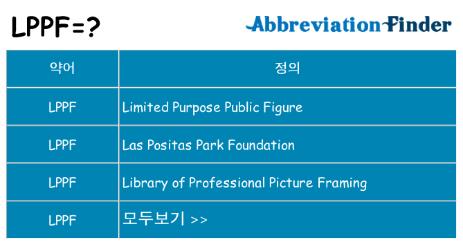 lppf 대 한 무엇을 서가