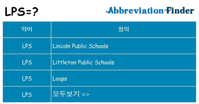 lps 대 한 무엇을 서가