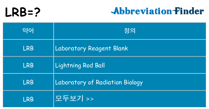 lrb 대 한 무엇을 서가