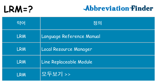 lrm 대 한 무엇을 서가