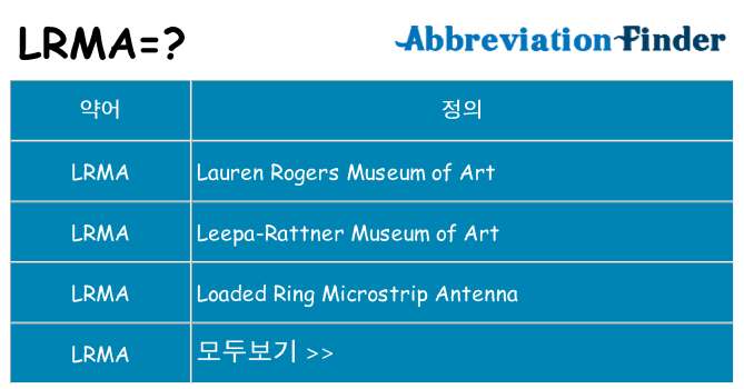 lrma 대 한 무엇을 서가