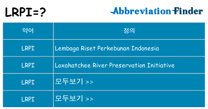 lrpi 대 한 무엇을 서가