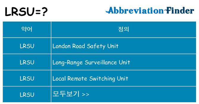lrsu 대 한 무엇을 서가