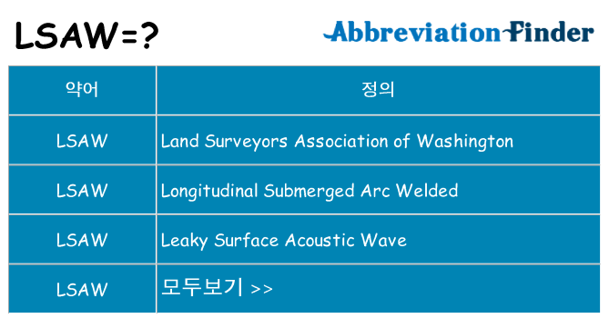 lsaw 대 한 무엇을 서가