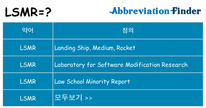 lsmr 대 한 무엇을 서가