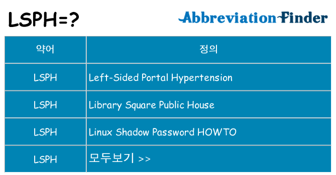 lsph 대 한 무엇을 서가