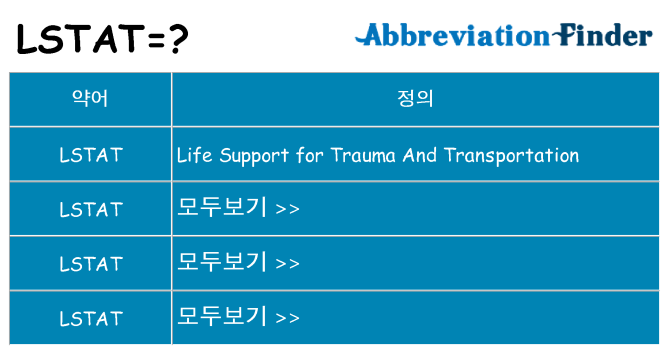 lstat 대 한 무엇을 서가