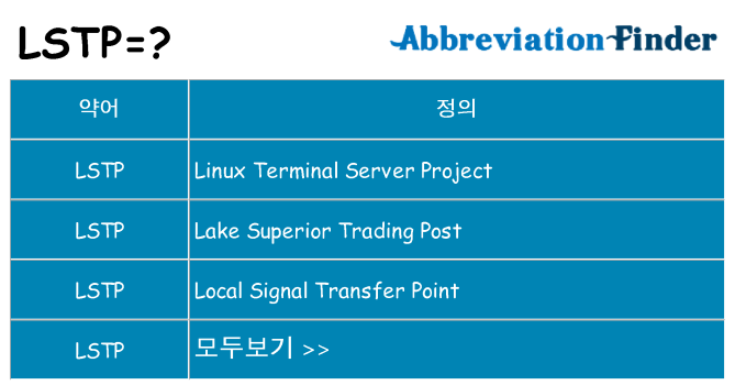 lstp 대 한 무엇을 서가