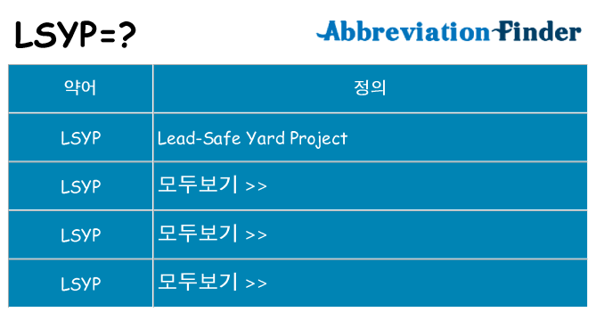 lsyp 대 한 무엇을 서가