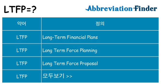ltfp 대 한 무엇을 서가