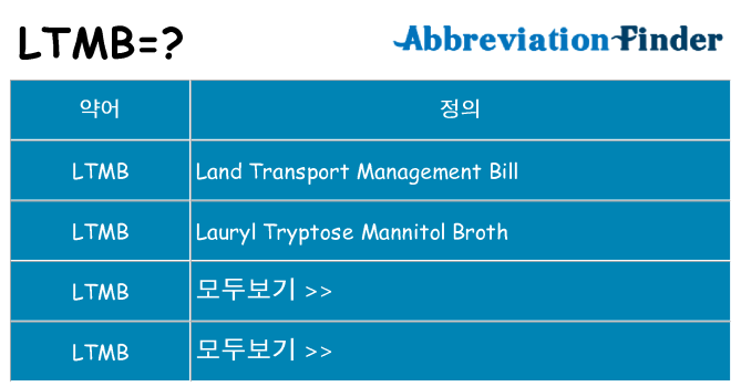 ltmb 대 한 무엇을 서가