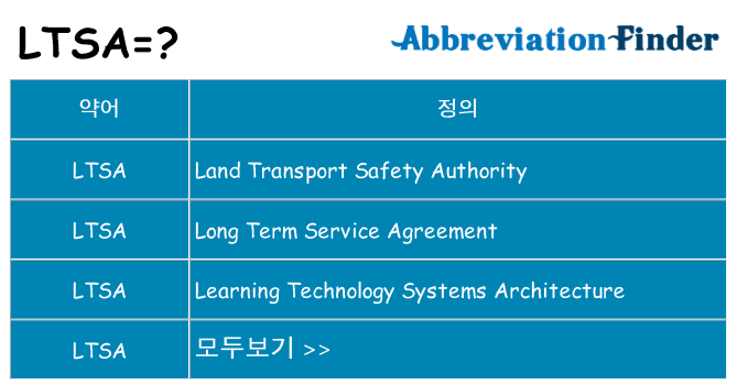 ltsa 대 한 무엇을 서가