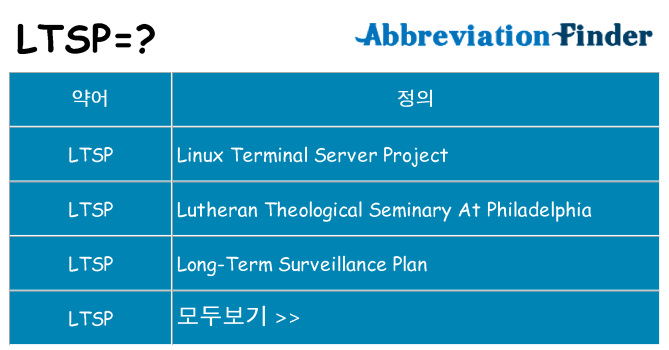 ltsp 대 한 무엇을 서가