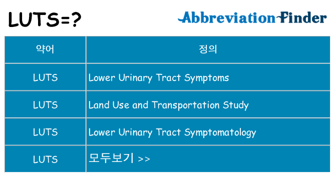 luts 대 한 무엇을 서가