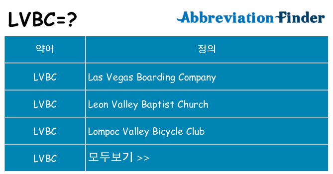 lvbc 대 한 무엇을 서가