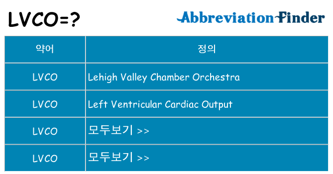 lvco 대 한 무엇을 서가