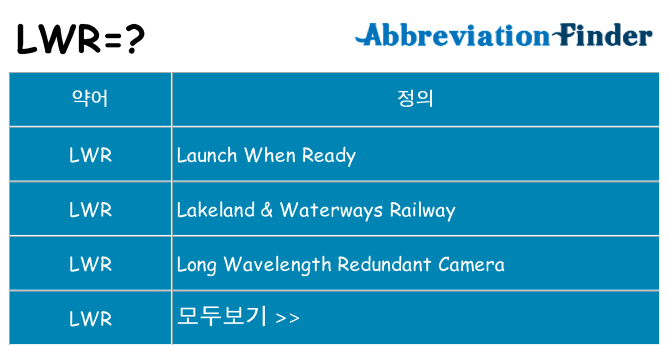 lwr 대 한 무엇을 서가