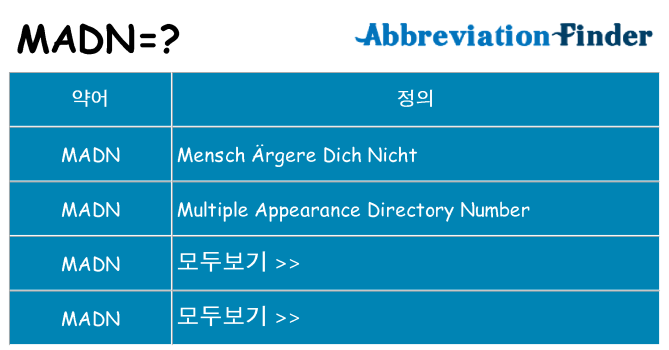madn 대 한 무엇을 서가